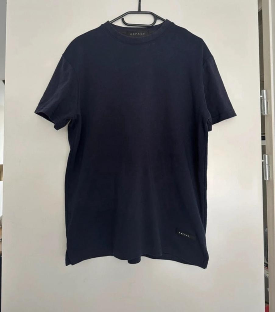 Aspact T-shirt donkerblauw, Ophalen of Verzenden, Zo goed als nieuw, Maat 52/54 (L), Blauw