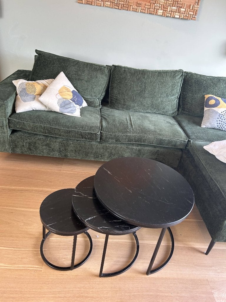 Set van 3 marmeren salontafels Boris, Ophalen, 50 tot 100 cm, Shick, Overige materialen