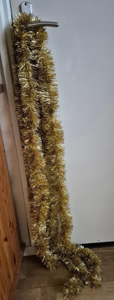 Kerstboom slingers goud 2x 2,5 meter, Ophalen of Verzenden, Zo goed als nieuw
