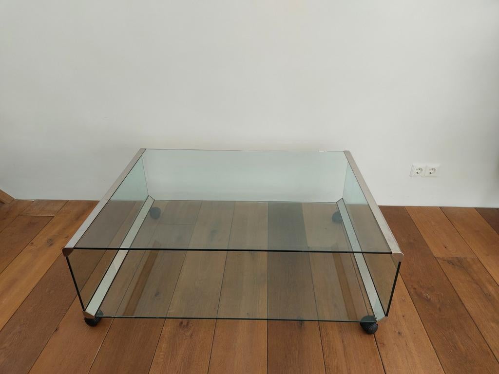 Galotti en radice salontafel / vintage / design, Ophalen, Gebruikt, 100 tot 150 cm, 50 tot 100 cm