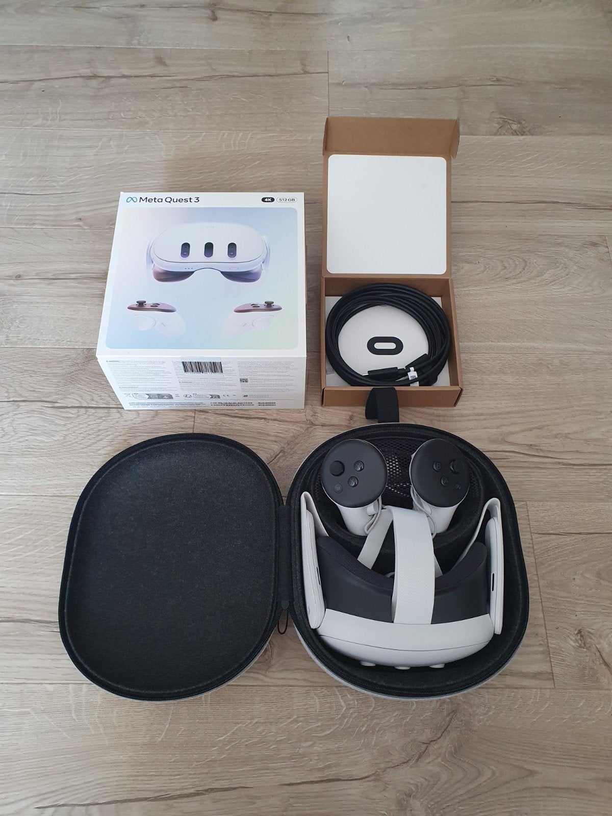 Meta Quest 3 512GB + Originele Meta Kabel & Case|Nieuwstaat, Ophalen, Zo goed als nieuw, VR-bril, Overige platformen