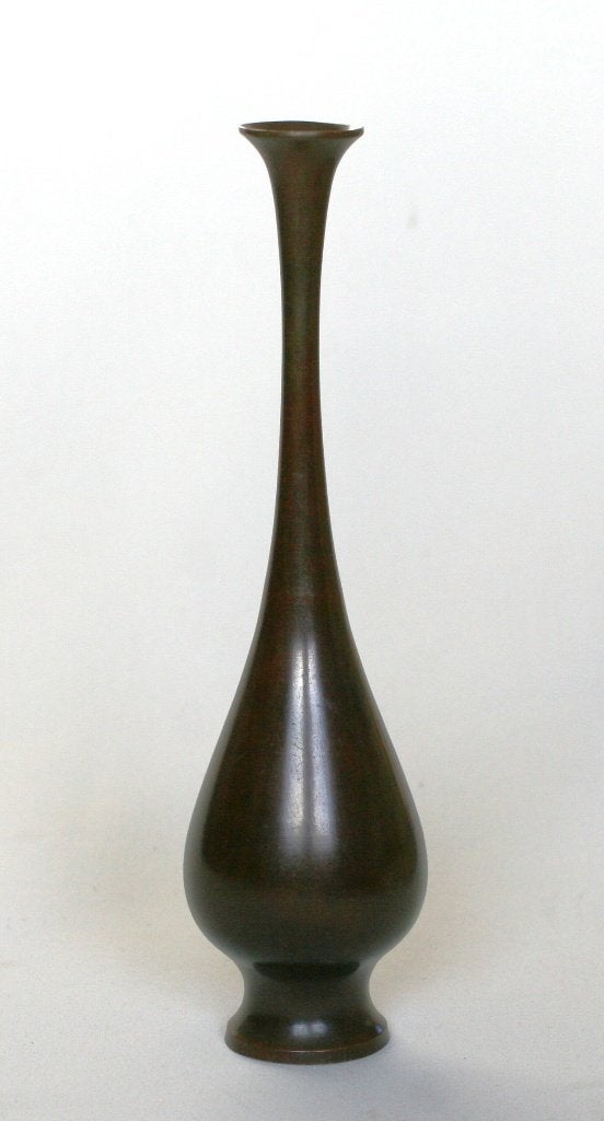 Bronzen Japanse Ikabana vaas ( attr ) Nakajima Yasumi, Antiek en Kunst, Ophalen of Verzenden