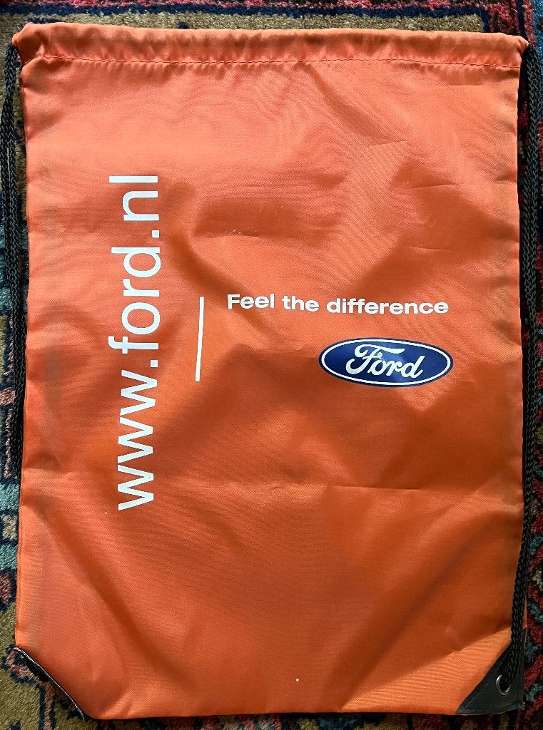 Nieuw oranje rugzakje / tasje van het automerk Ford, Verzamelen, Ophalen of Verzenden, Nieuw, Auto's