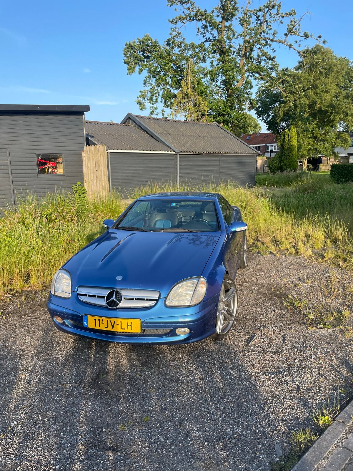 Mercedes-Benz SLK 2.0 Slk200 Kompr Roadster AUT 2000 Blauw, Auto's, Mercedes-Benz, Automaat, 1998 cc, Achterwielaandrijving, 4 cilinders