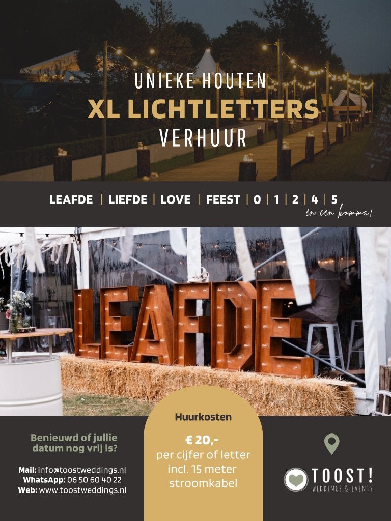 XL Lichtletters- en cijfers te huur € 20,- per letter, Hobby en Vrije tijd, Feestartikelen | Verhuur, Ophalen, Nieuw, Overige