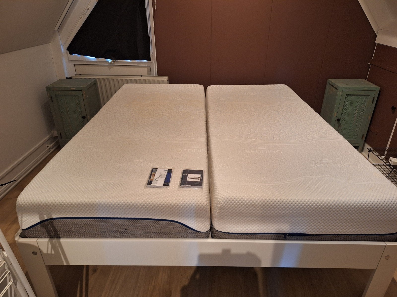Auping bed 180x200 met elektrische verstelbare bodems, Ophalen, Overige materialen, Verstelbaar, Wit