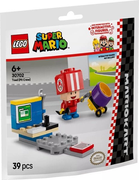Lego Super Mario polybag 30702 Toad (Pit Crew), Overige thema's, Lego, Nieuw, Ophalen of Verzenden