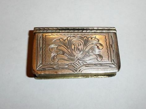 Doosje Zilver Zwavelstokdoosje Snuifdoosje Biedermeier, Antiek en Kunst, Verzenden, Zilver