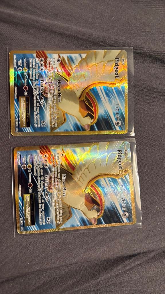 2 Pidgeot EX 104/108 Pokémon kaart, Ophalen of Verzenden, Gebruikt, Losse kaart, Foil