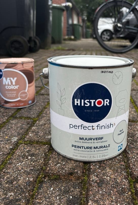 Histor Perfect Finish Muurverf Gull Feather 2.5L, Ophalen, Nieuw, Verf, Grijs