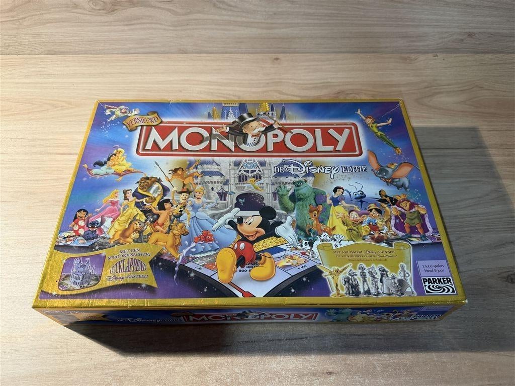 Monopoly disney met 3d kasteel - s6714, Verzenden, Zo goed als nieuw