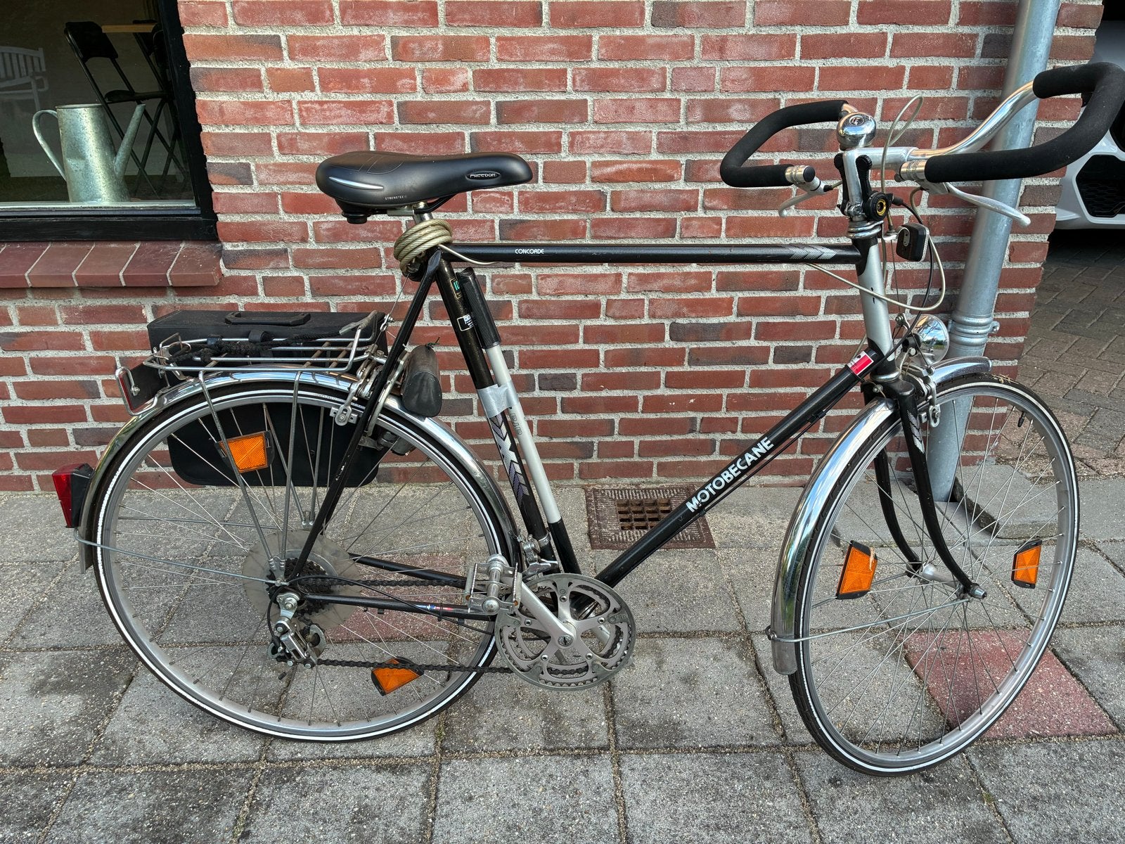 Motobecane herenfiets met versnellingen en fietstas, Ophalen, Gebruikt, Overige merken, Versnellingen