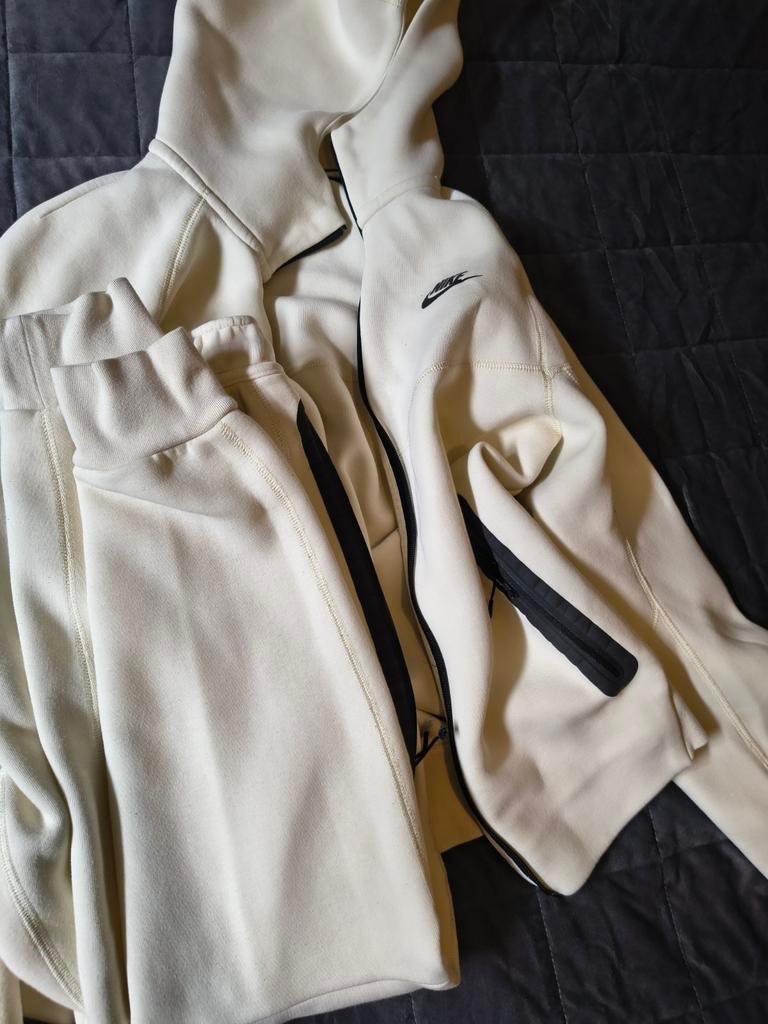Nike Tech Fleece Trainingspak - Crème/Wit, Ophalen of Verzenden