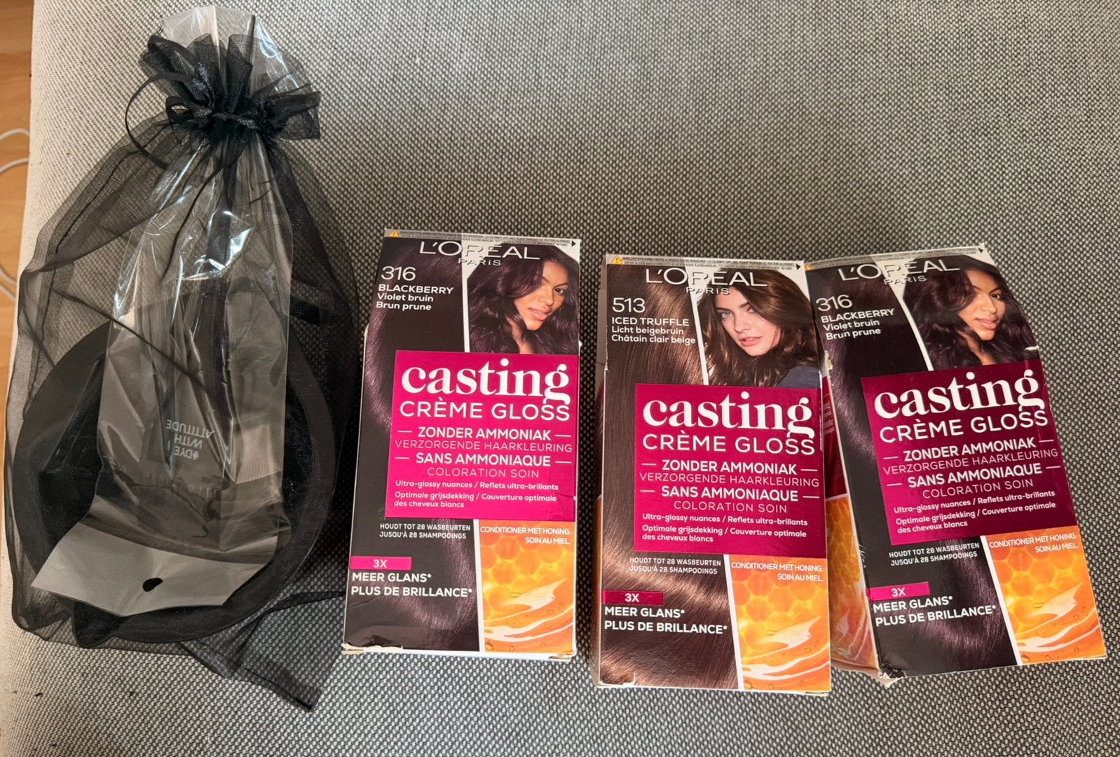 Haarverf setje, Sieraden, Tassen en Uiterlijk, Uiterlijk | Haarverzorging, Ophalen, Zo goed als nieuw, Overige typen