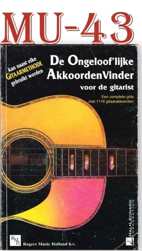 Mu - 43 Bladmuziek meer dan 1000 gitaarakkoorden, Muziek en Instrumenten, Bladmuziek, Ophalen of Verzenden, Gebruikt, Artiest of Componist