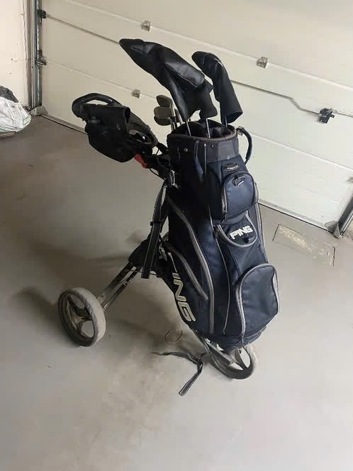Golfclubs + (Tas en Golfkar gratis erbij), Sport en Fitness, Golf, Ophalen, Gebruikt, Set, Overige merken