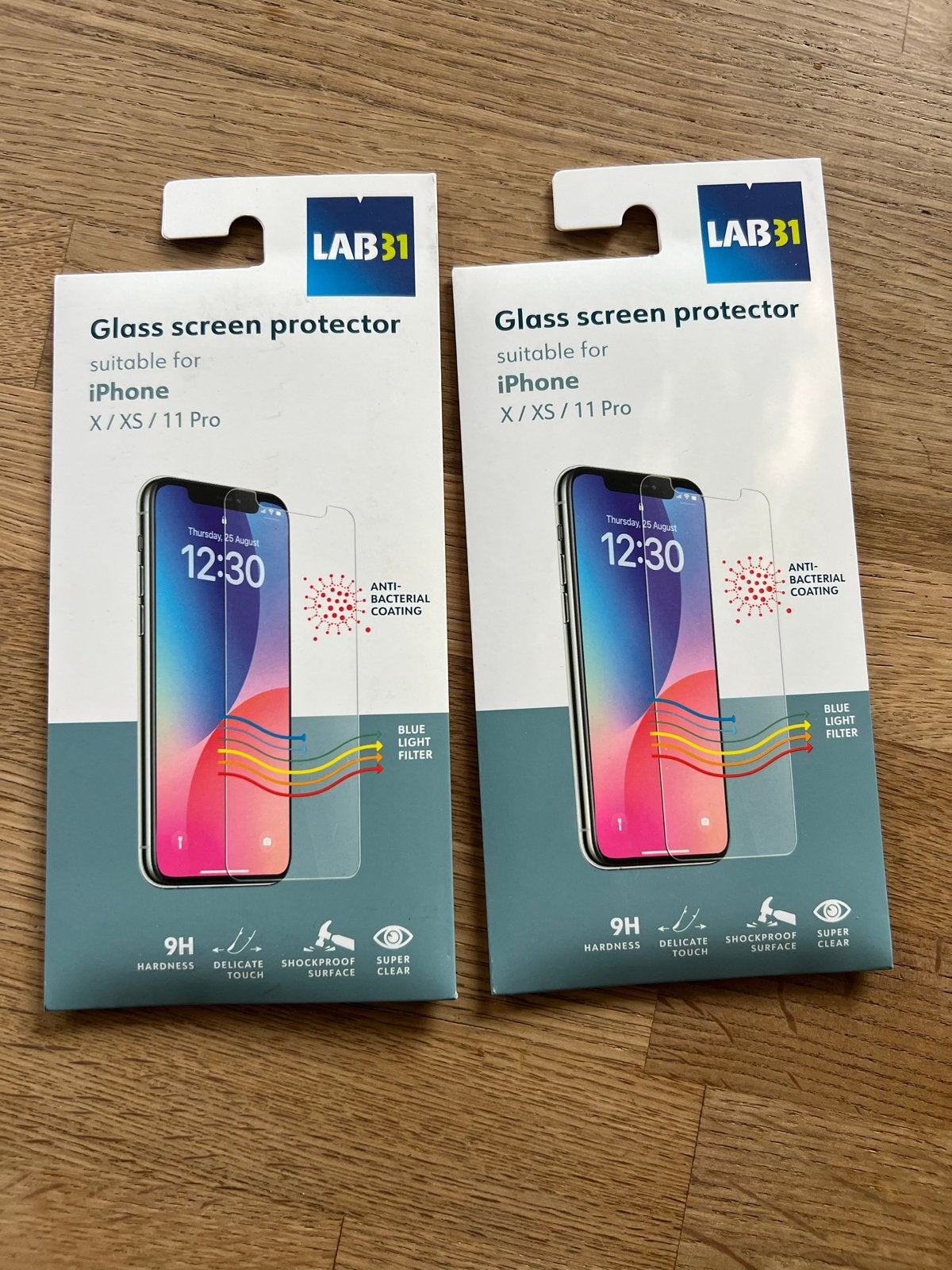 2x Lab31 Screenprotector iPhone X/XS/11 Pro 9H Hardheid, Ophalen of Verzenden, Nieuw, Bescherming, Apple