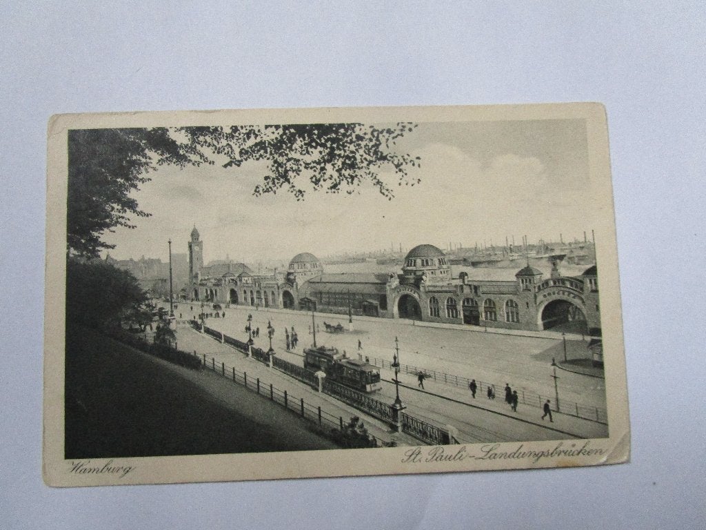 Ansichtkaart Hamburg - St Pauli - Landungsbrúcken, Verzamelen, Ansichtkaarten | Buitenland, Verzenden, Voor 1920, Gelopen, Duitsland