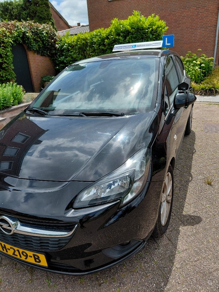 Opel Corsa 1.4 66KW/90PK 5D Easytronic 2017 Zwart, 1063 kg, 4 cilinders, Leder en Stof, Origineel Nederlands