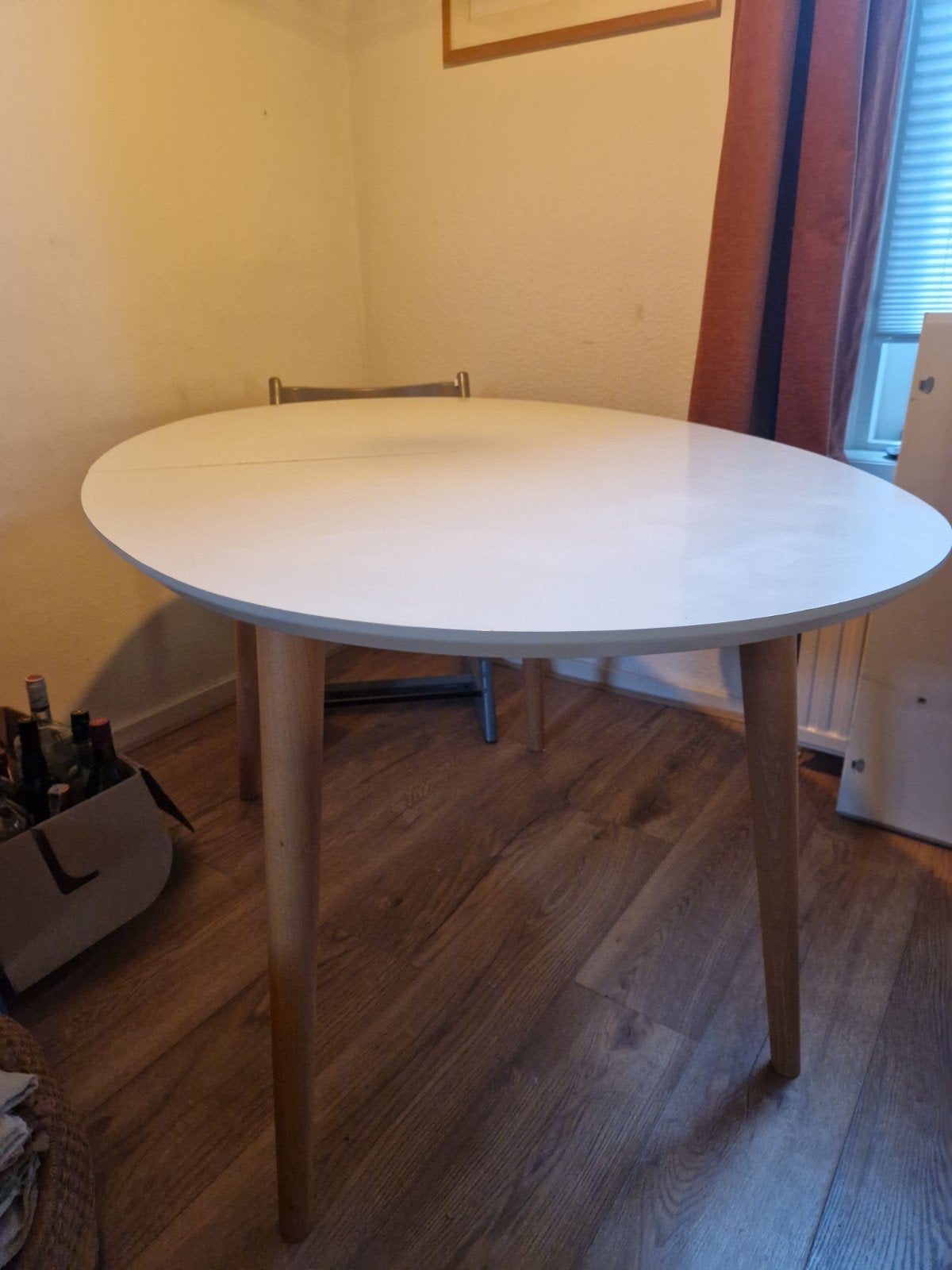 Uitschuifbare ovale eettafel, Huis en Inrichting, Ophalen, Gebruikt, 50 tot 100 cm, Vijf personen of meer