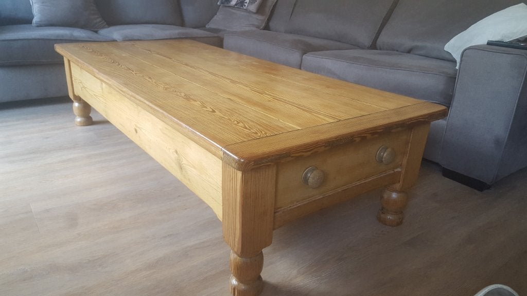 Grote antieke salontafel, Ophalen, Gebruikt, 50 tot 100 cm, 150 tot 200 cm