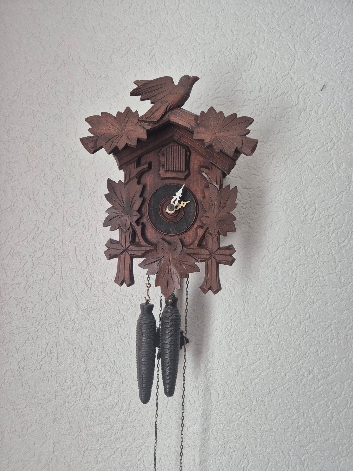 Antieke Koekoeksklok - Handgesneden Hout, Ophalen
