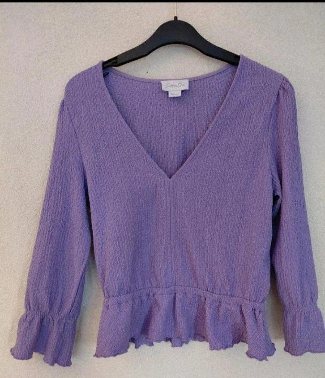 Paarse Cotton Club Peplum Top Maat S, Cotton Club, Ophalen of Verzenden