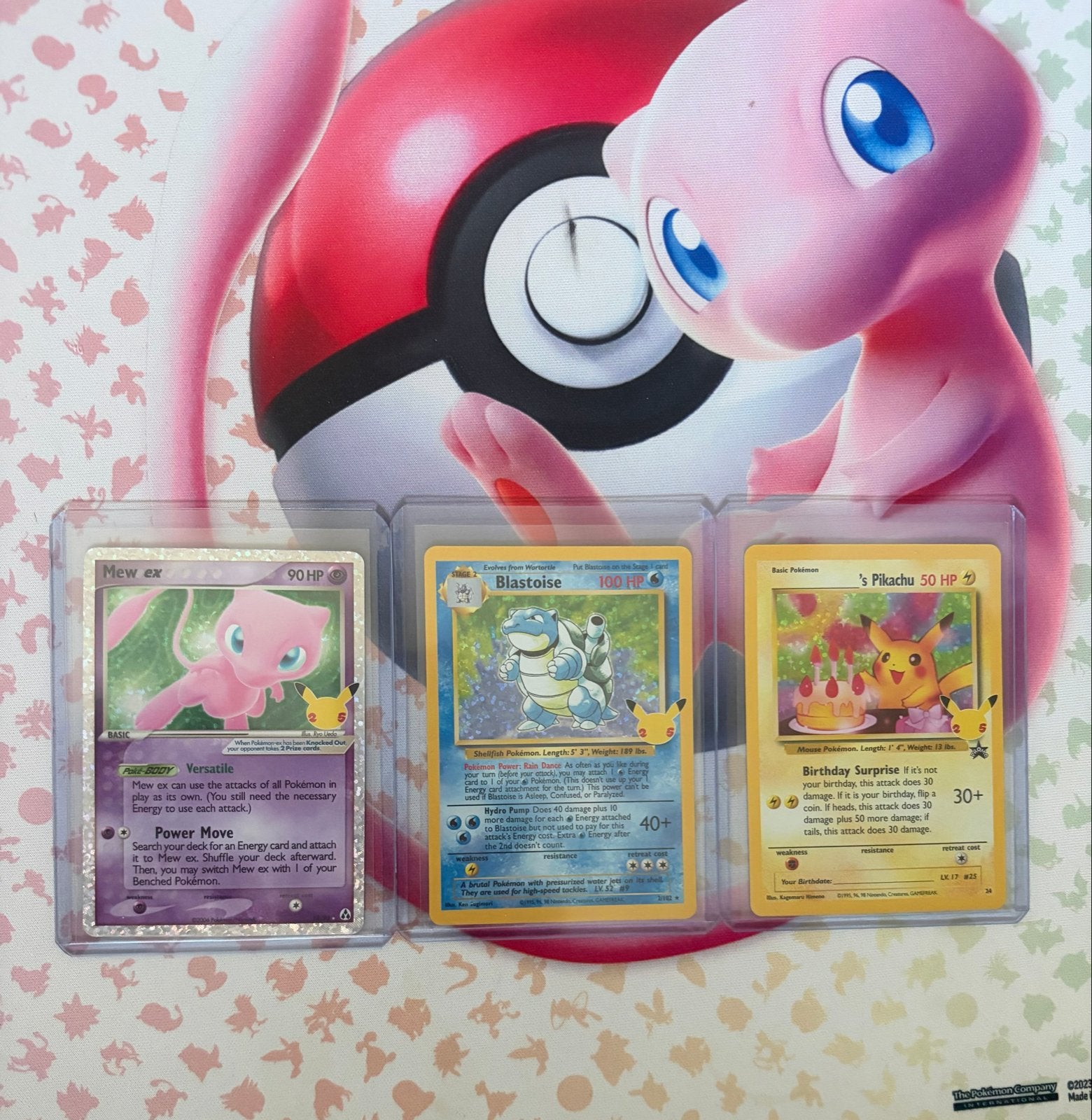 Pokémon Celebrations Kaarten - Mew ex, Blastoise, Pikachu, Ophalen of Verzenden, Zo goed als nieuw, Meerdere kaarten
