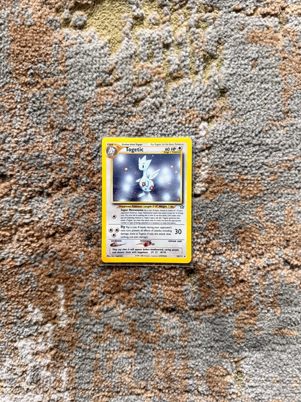 Togetic 16/111 Holo – Neo Genesis, Hobby en Vrije tijd, Ophalen of Verzenden, Zo goed als nieuw, Losse kaart