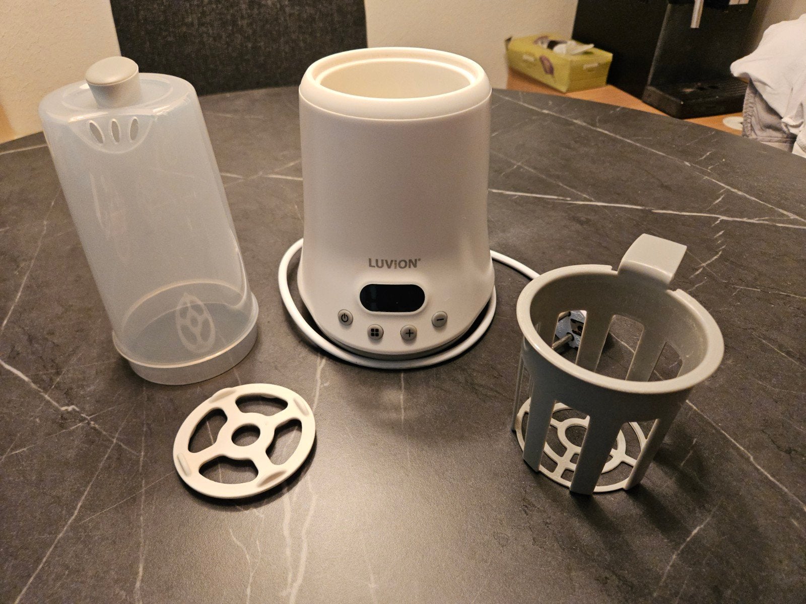Luvion Eco Fast Deluxe 2 in 1 flessenwamer sterilisator, Ophalen of Verzenden, Zo goed als nieuw, Flessen- of potjesverwarmer