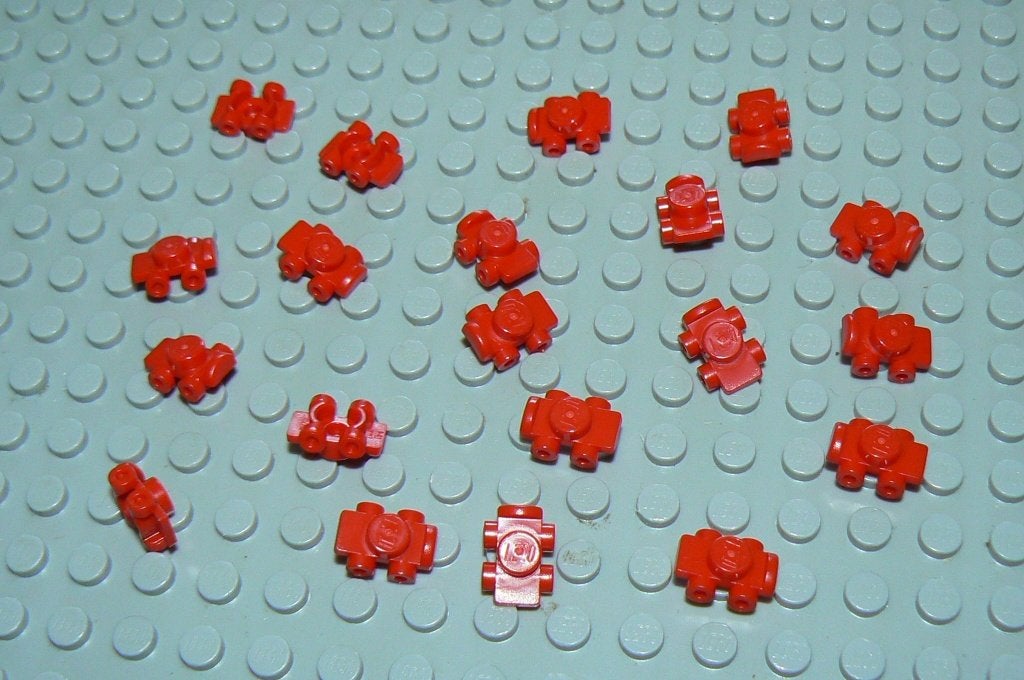 L1340 Rolschaatsen  rood 20 st., Ophalen of Verzenden, Nieuw, Losse stenen, Lego