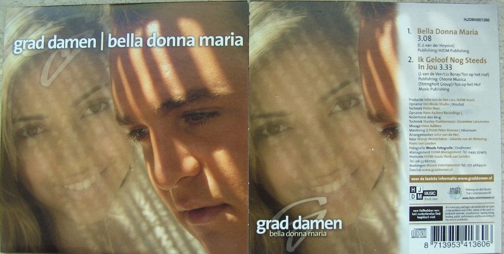 GRAD DAMEN Bella donna maria  NIEUWE CD-Single 8713953413606, Ophalen of Verzenden, Nieuw in verpakking, Levenslied of Smartlap
