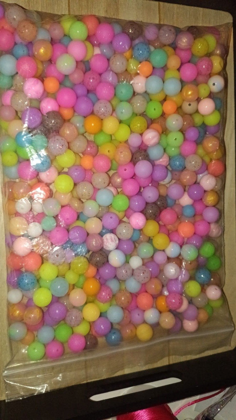 Siliconen kralen 12/14 mm diverse kleuren glitter, Ophalen of Verzenden, Nieuw, Kraal
