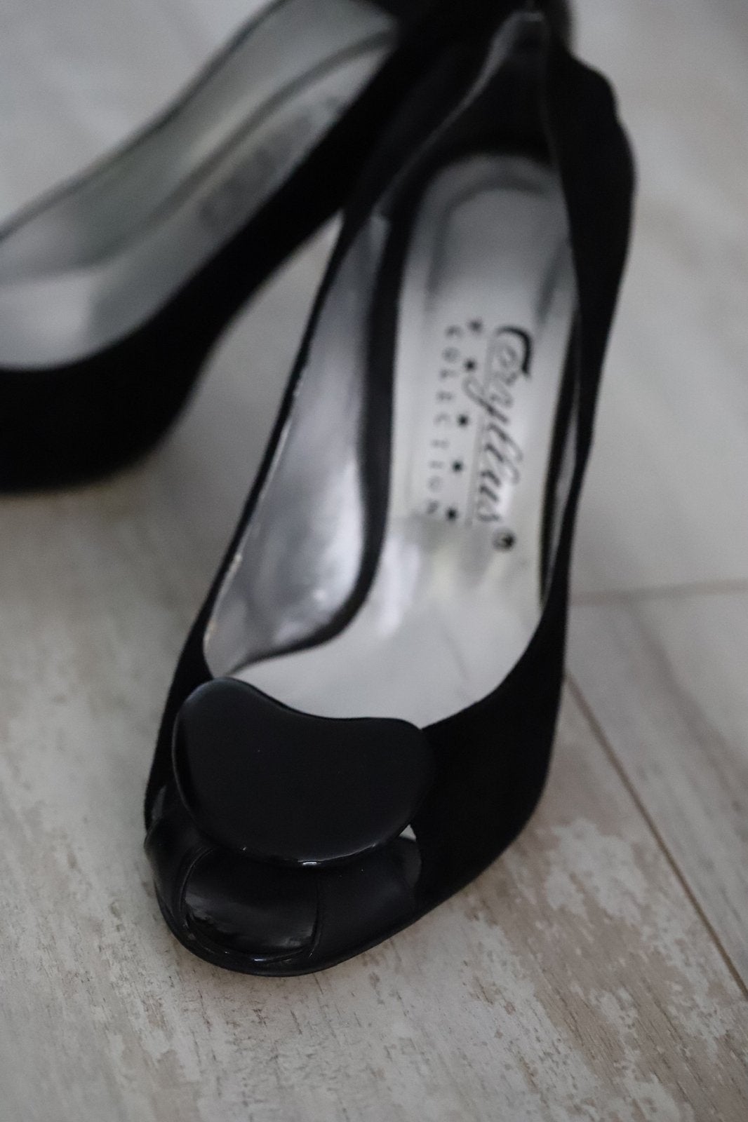 Dames peeptoes pumps maat 38, Ophalen, Zo goed als nieuw, Zwart