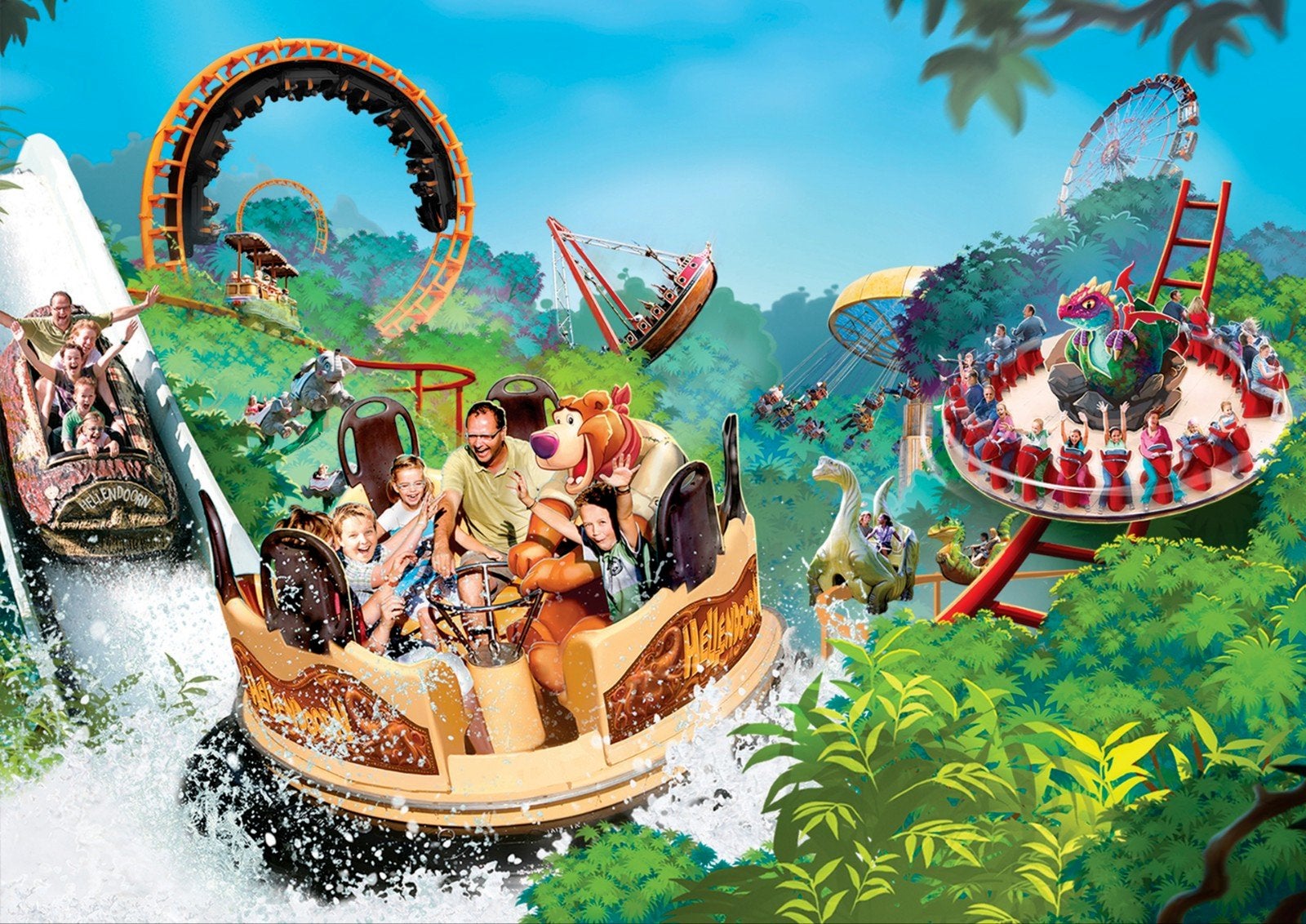 te koop 4 tickets pretpark hellendoorn, Tickets en Kaartjes, Drie personen of meer, Ticket of Toegangskaart
