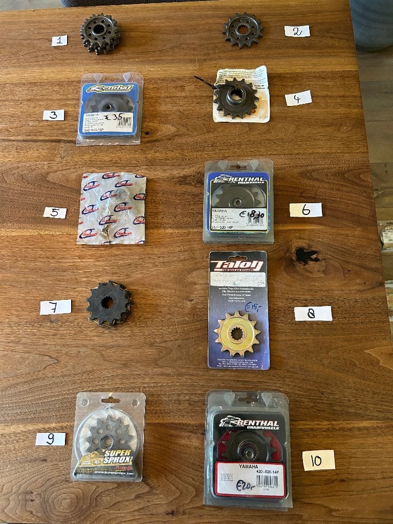 Voortandwiel Yamaha YZ/YZF/WR/WRF/TT/XT/YFM Kawasaki KDX/KX, Motoren, Ophalen of Verzenden