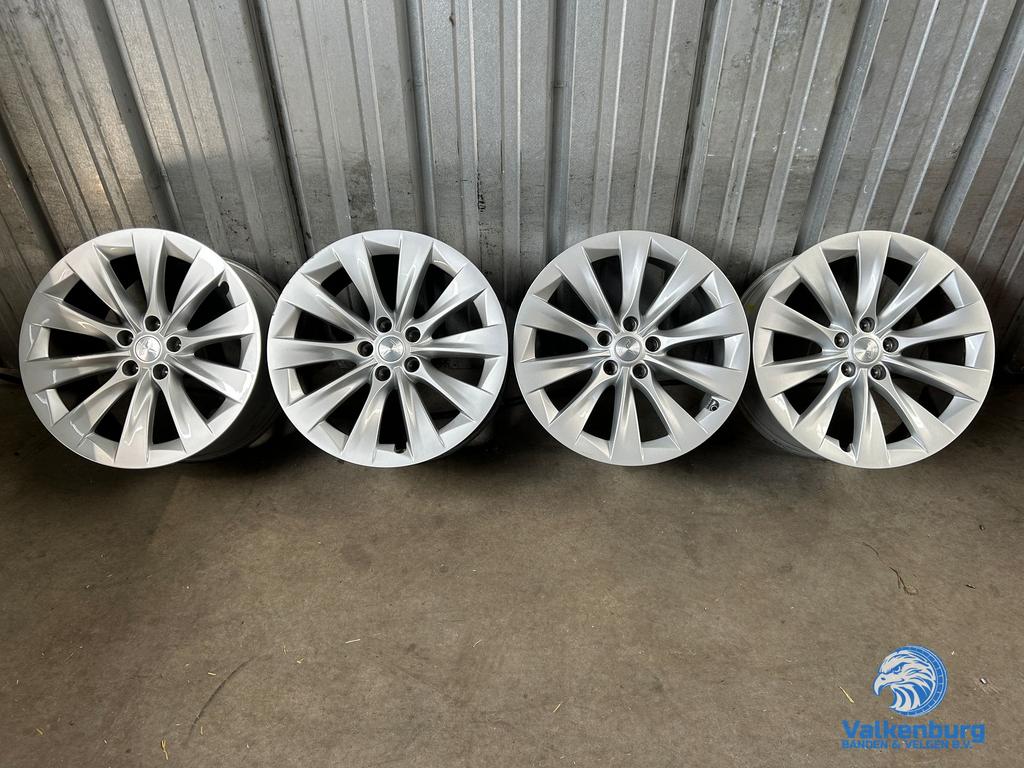 Originele Tesla Model S X Turbine 20 inch breedset velgen 5x, Auto-onderdelen, Banden en Velgen, Gebruikt, Velg(en), -, -