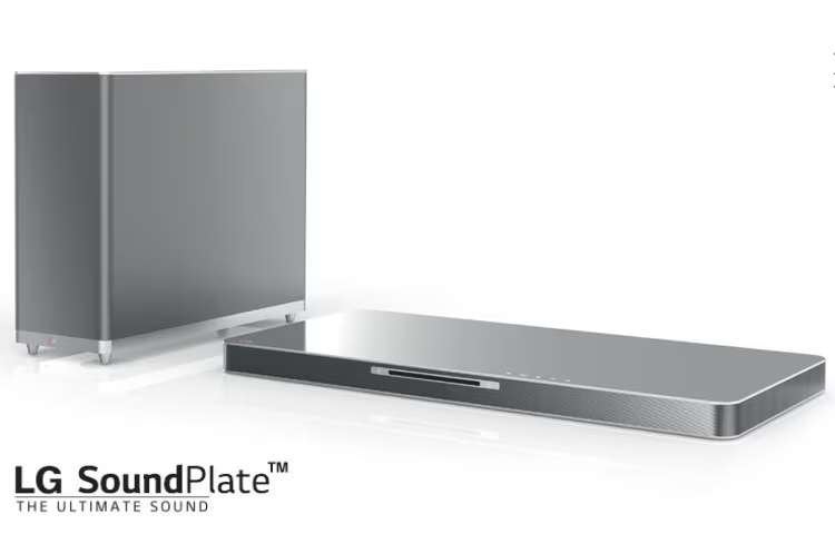 LG SoundPlate LAB540W Soundbar met draadloze subwoofer, Ophalen, Met externe subwoofer, Gebruikt