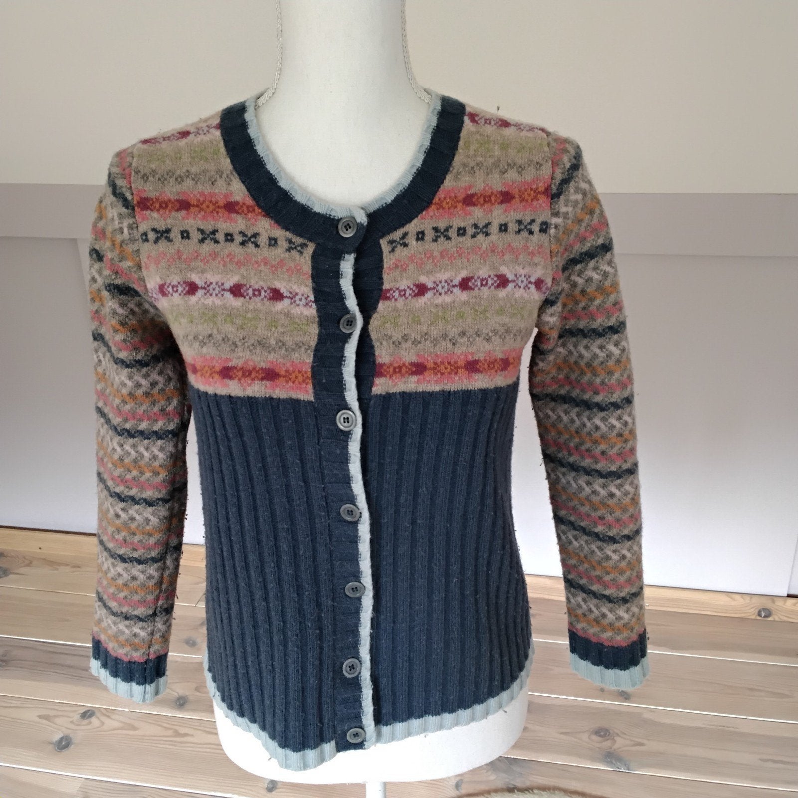 Jackpot wollen vintage vestje maat 1, Kleding | Dames, Ophalen of Verzenden, Zo goed als nieuw, Maat 38/40 (M)