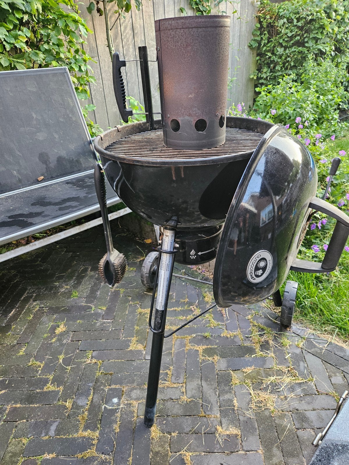 Ketel-barbecue met afdekhoes en firestarter, Ophalen, Gebruikt, European Outdoorchef