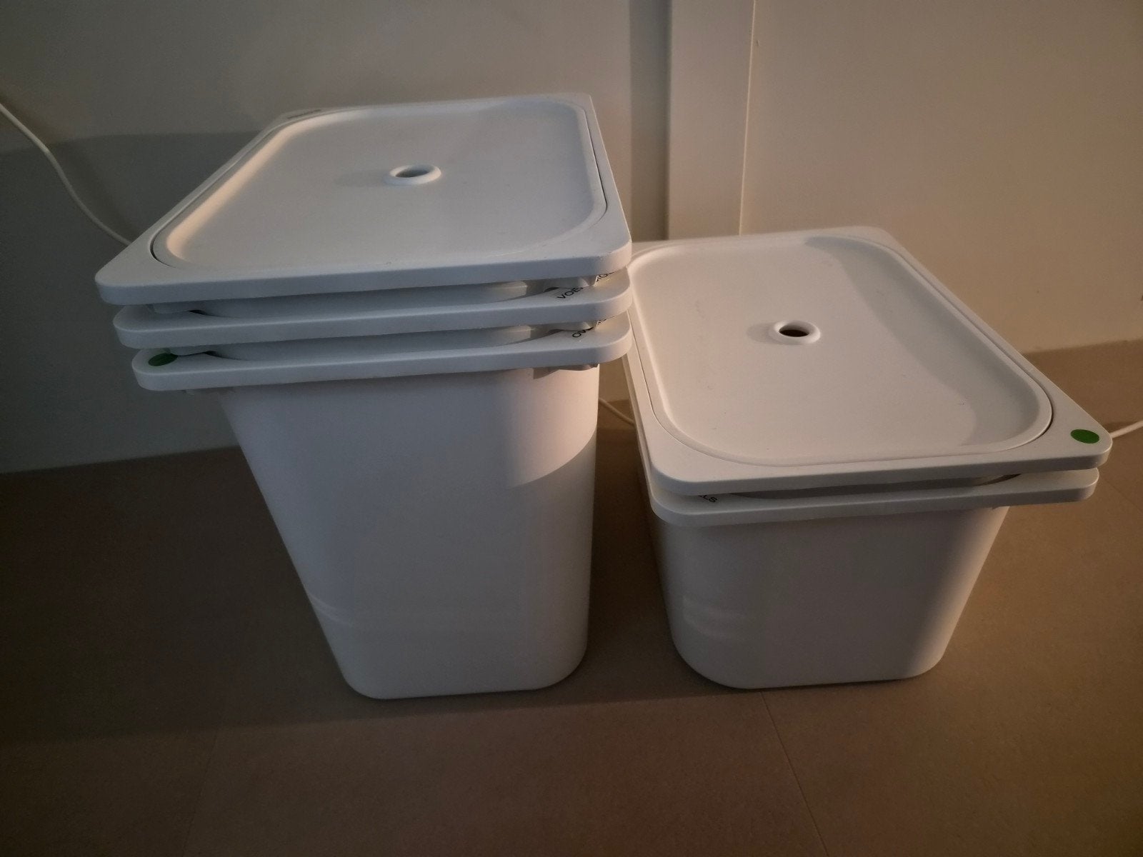 trofast opbergbakken 5x, Ophalen, Kunststof, Zo goed als nieuw, Voorraadpot