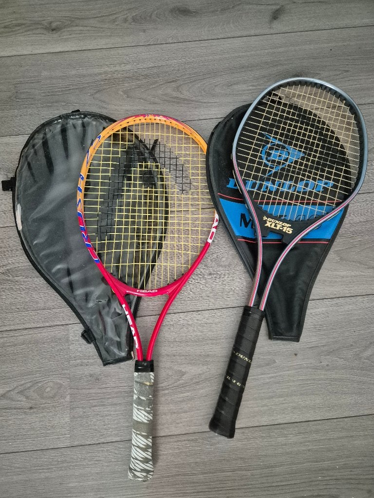 2 tennisrackets + 3 balen, Ophalen, Gebruikt, Racket, Overige merken