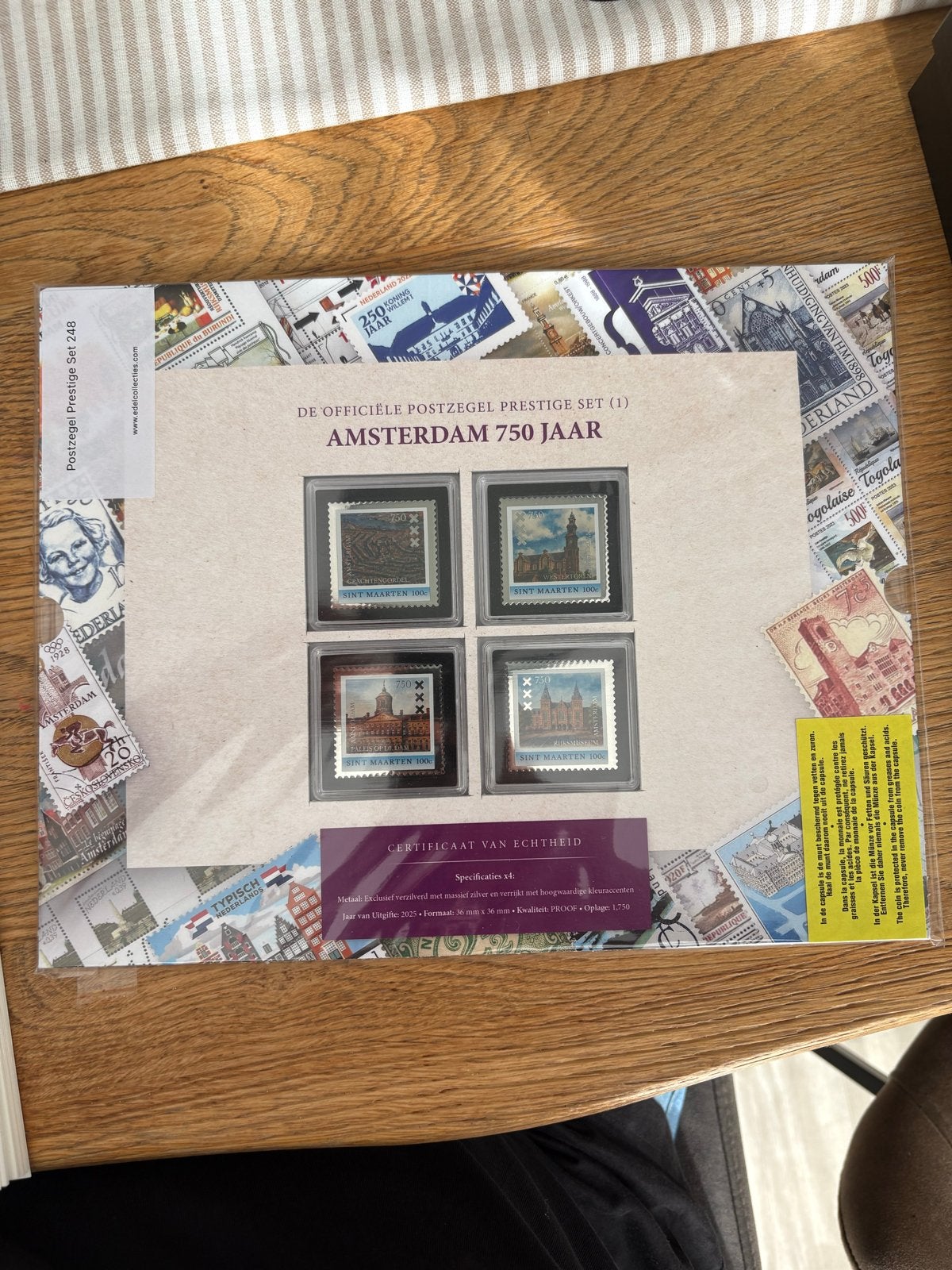 Postzegel Prestige Set (1) Amsterdam 750 Jaar, Ophalen of Verzenden, Na 1940, Gestempeld