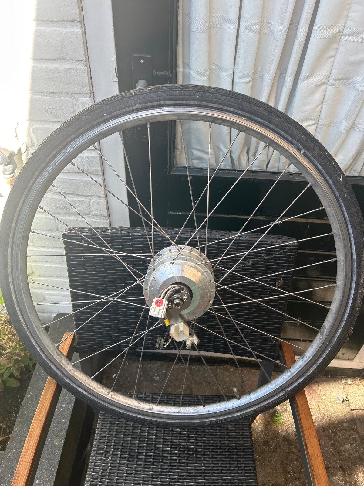 Giant voorwiel met motor voor elektrische fiets, Gebruikt, Aluminium, Ophalen, Elektrische fiets