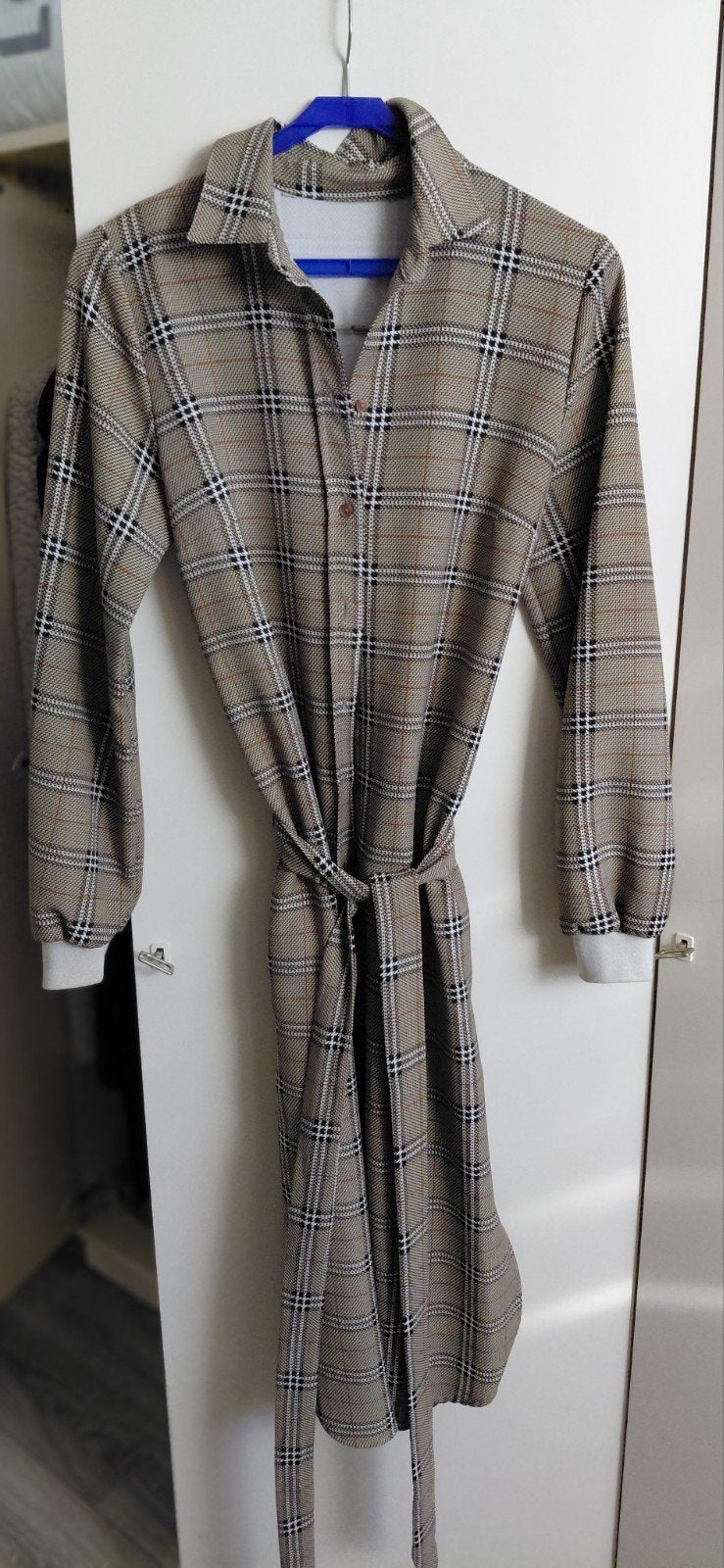 Jurk lange mauw 36/38, Beige, Ophalen of Verzenden, Zo goed als nieuw, Maat 36 (S)