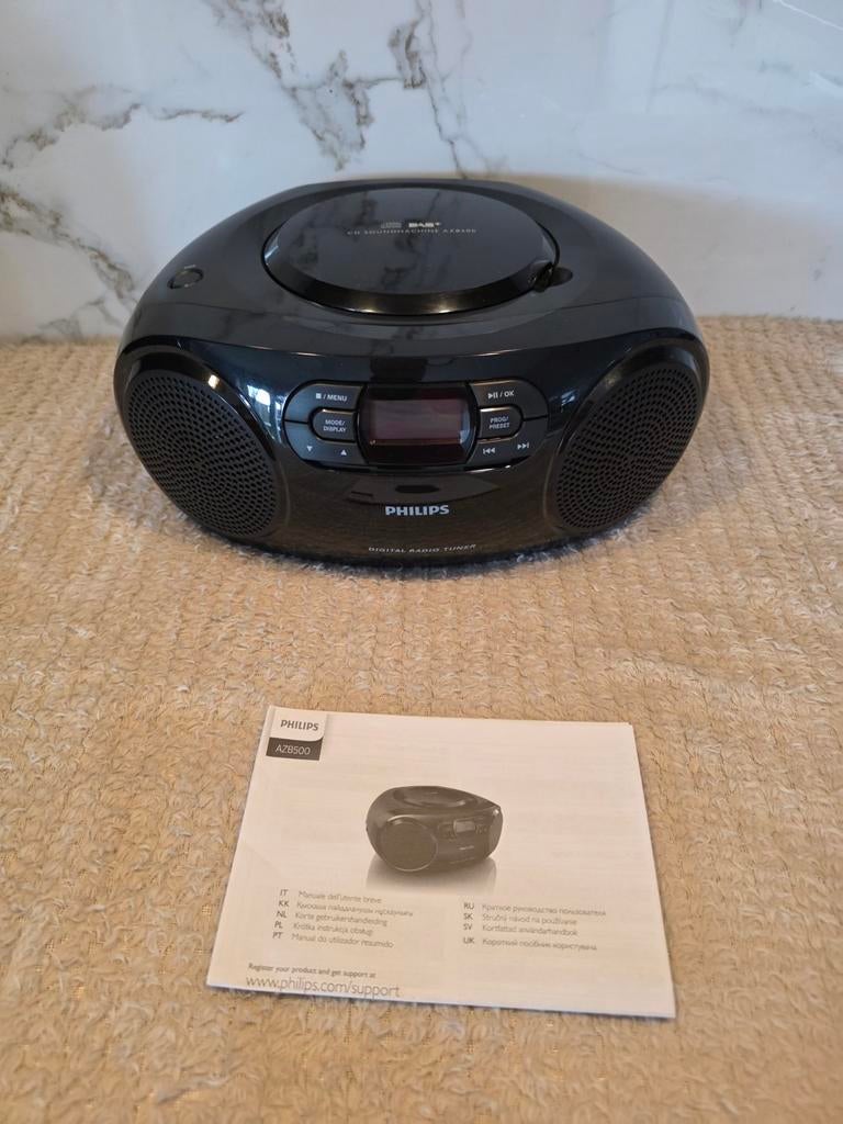 Philips AZB500 CD Radio Boombox DAB+, Audio, Tv en Foto, Radio's, Ophalen of Verzenden, Zo goed als nieuw, Radio, Met cd-speler
