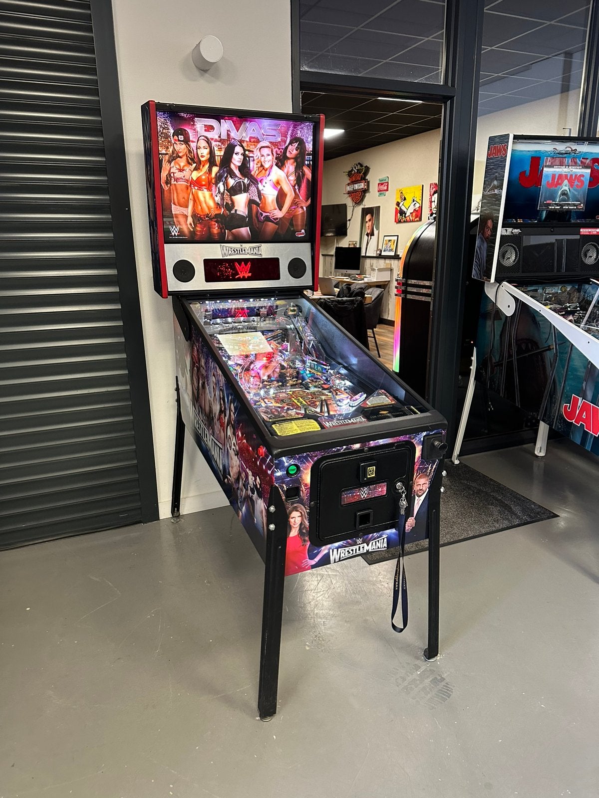 Flipperkast Stern WWE Wrestlemania Pinball, Ophalen, Stern, Zo goed als nieuw, Dot-matrix