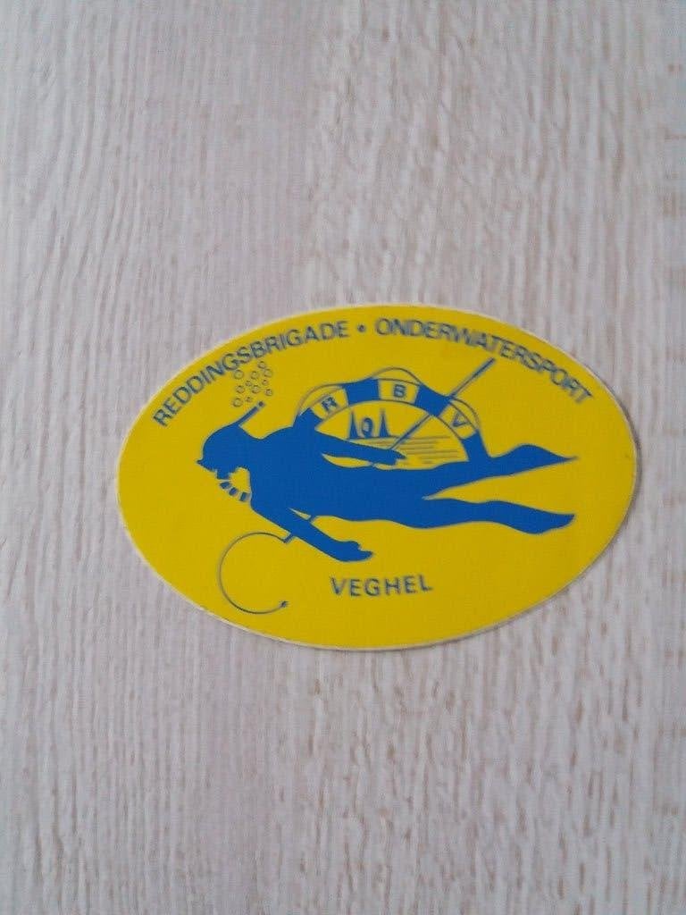 sticker Reddingsbrigade - Onderwatersport te Veghel, Ophalen of Verzenden, Zo goed als nieuw, Sport