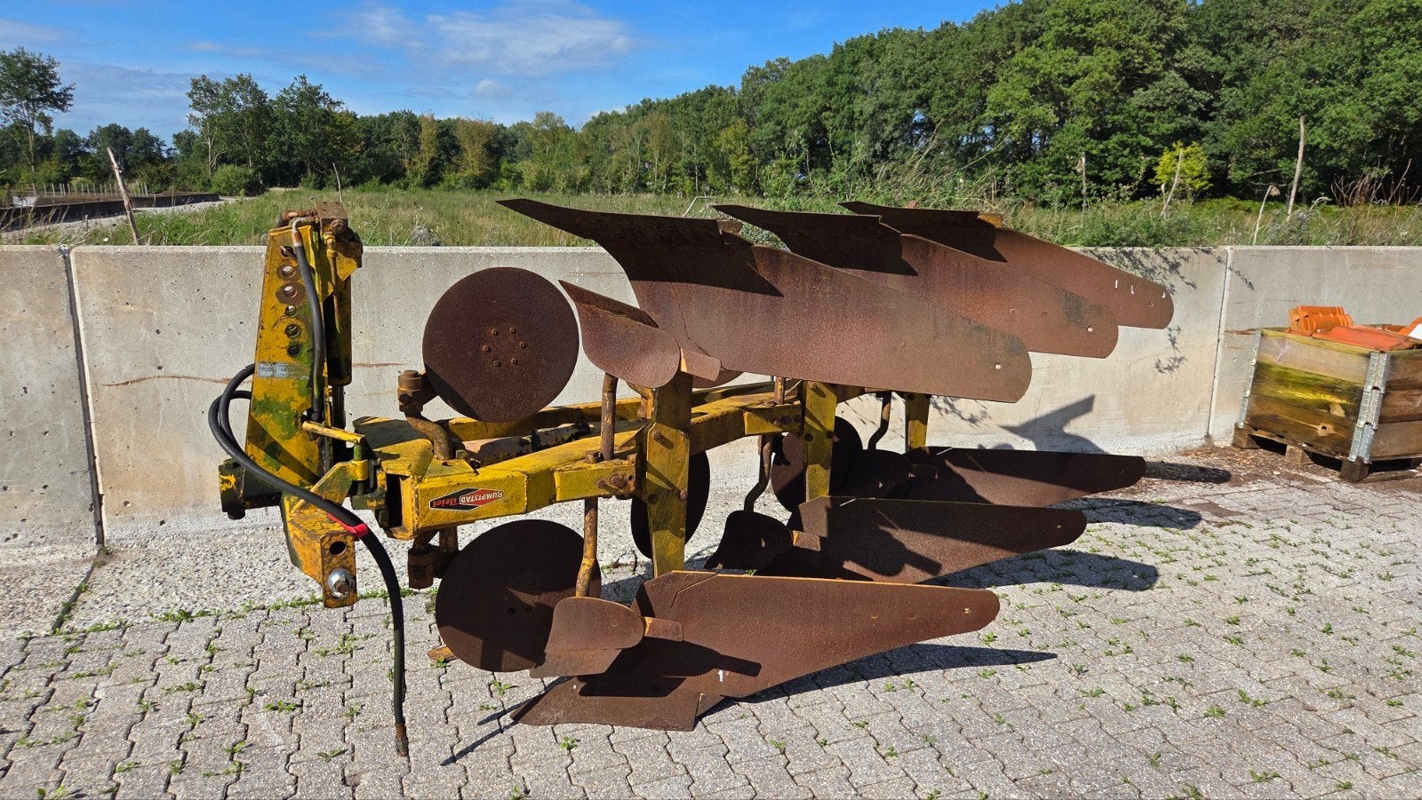 Rumptstat 3 scharige wentelploeg, Ophalen, Akkerbouw, Grondbewerking