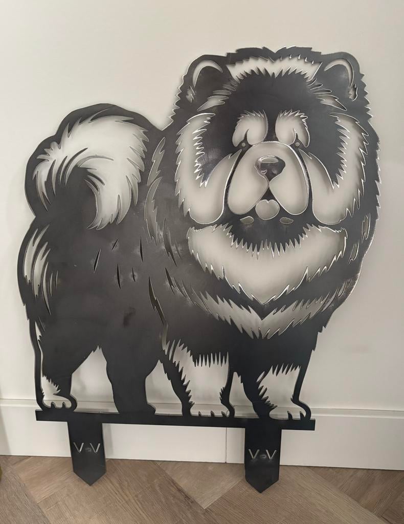 Tuinprikker hond, Chow Chow, cortenstaal, Ophalen of Verzenden, Nieuw